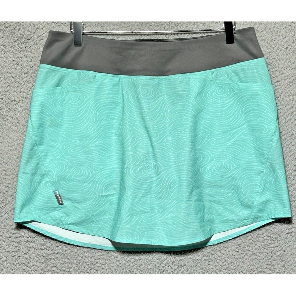 Simms Fishing Skort Womens M Gray Pull On Lined Stretch Pickleball Outdoors Hike